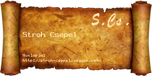 Stroh Csepel névjegykártya